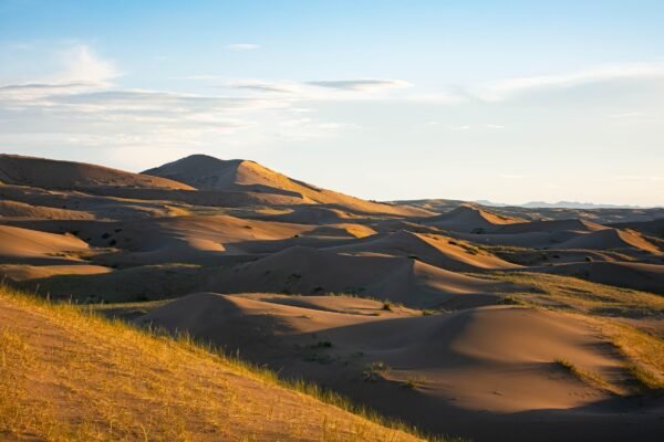 Khongoryn Els sand dunes at golden hour, Mongolia 7-day itinerary