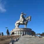 Bronze Genghis Khan statue at Sukhbaatar Square Ulaanbaatar — Khuvsgul Lake Explorer Tour