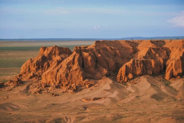 Jagged rock formations in the Gobi Desert, Mongolia