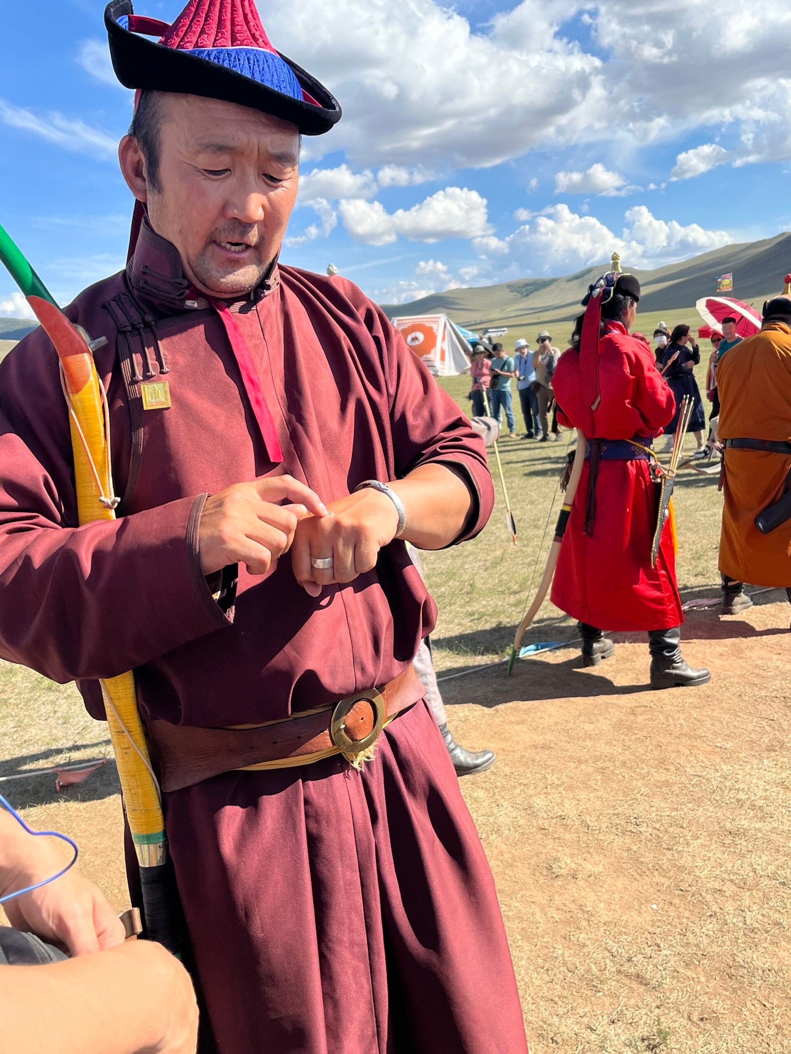 Naadam Festival archery traditional costume Mongolia