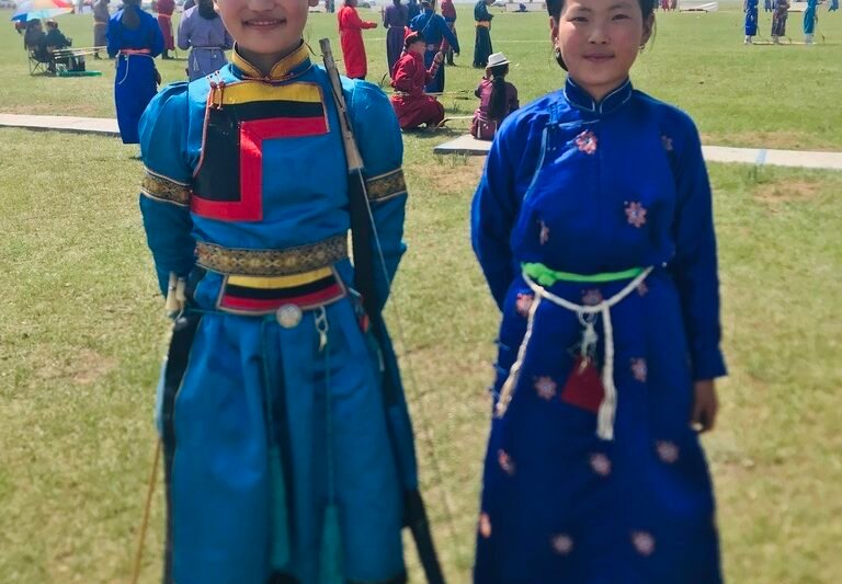 Naadam Festival Mongolia children traditional costume deel