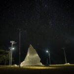 Genghis Khan illuminated statue Dadal soum Khentii Mongolia